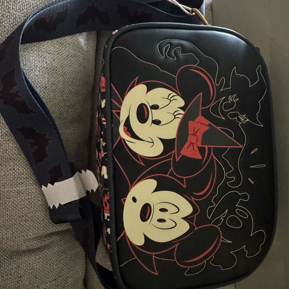 Loungefly Disney Mickey & Minnie Halloween Glow-in-the-Dark Crossbody Bag